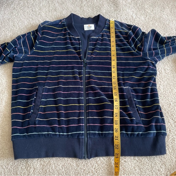 Marine Layer Auckland Bomber Jacket Velour Stripes - Picture 10 of 10